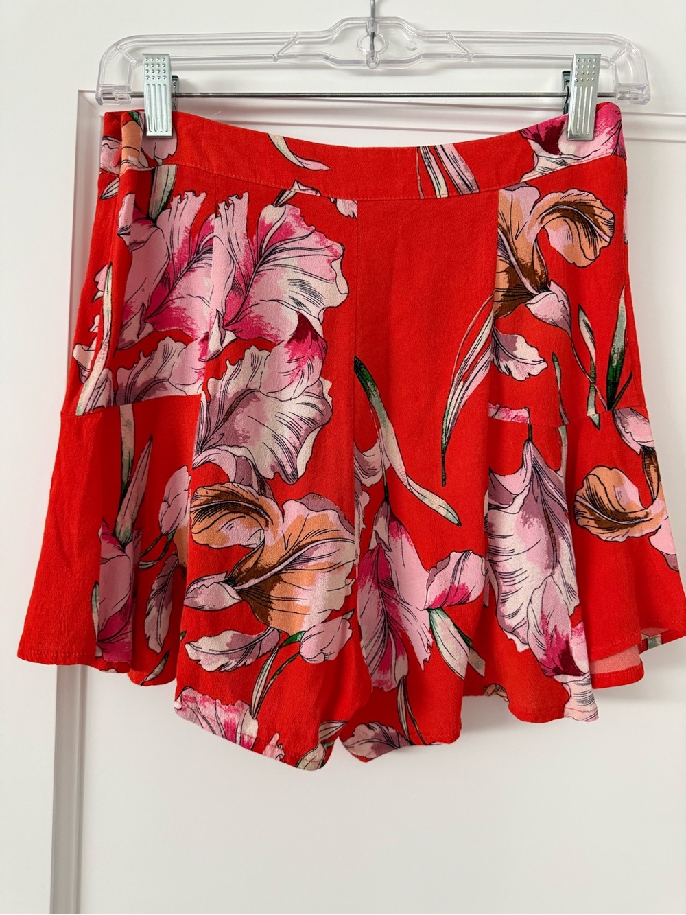 MINKPINK Red Floral Print Shorts